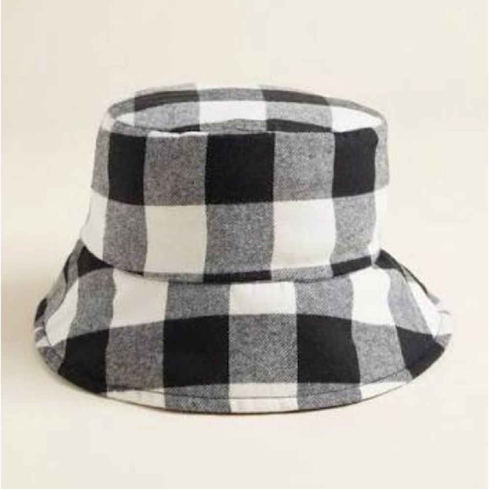 Women's Black and White Checkered Bucket Hat - Size S/M - NWOT